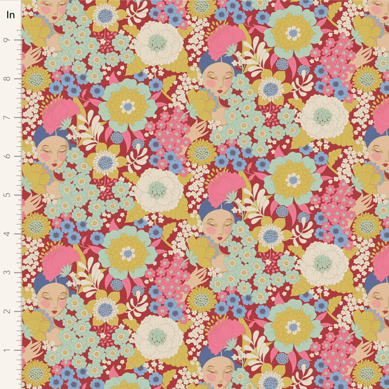 Tilda Wallflower -Wallflower Burgandy