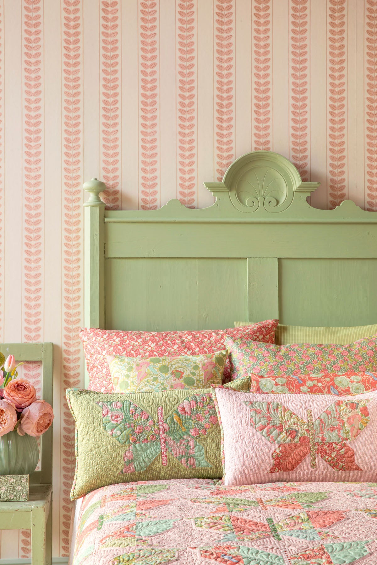 Tilda Mosaic Butterfly Pillow Kit - Green