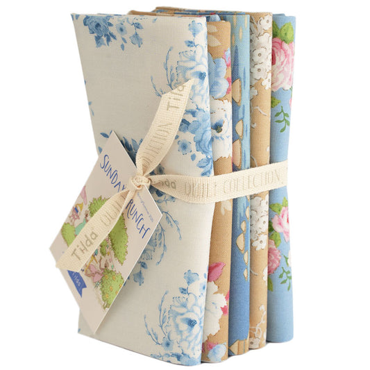 Tilda Sunday Brunch - 5 Fat Quarter Bundle Blue/Sand