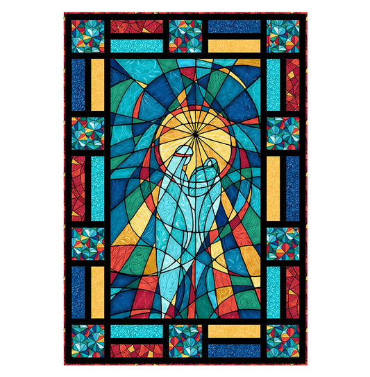 Nativity Window Quilt Kit - Red Backing