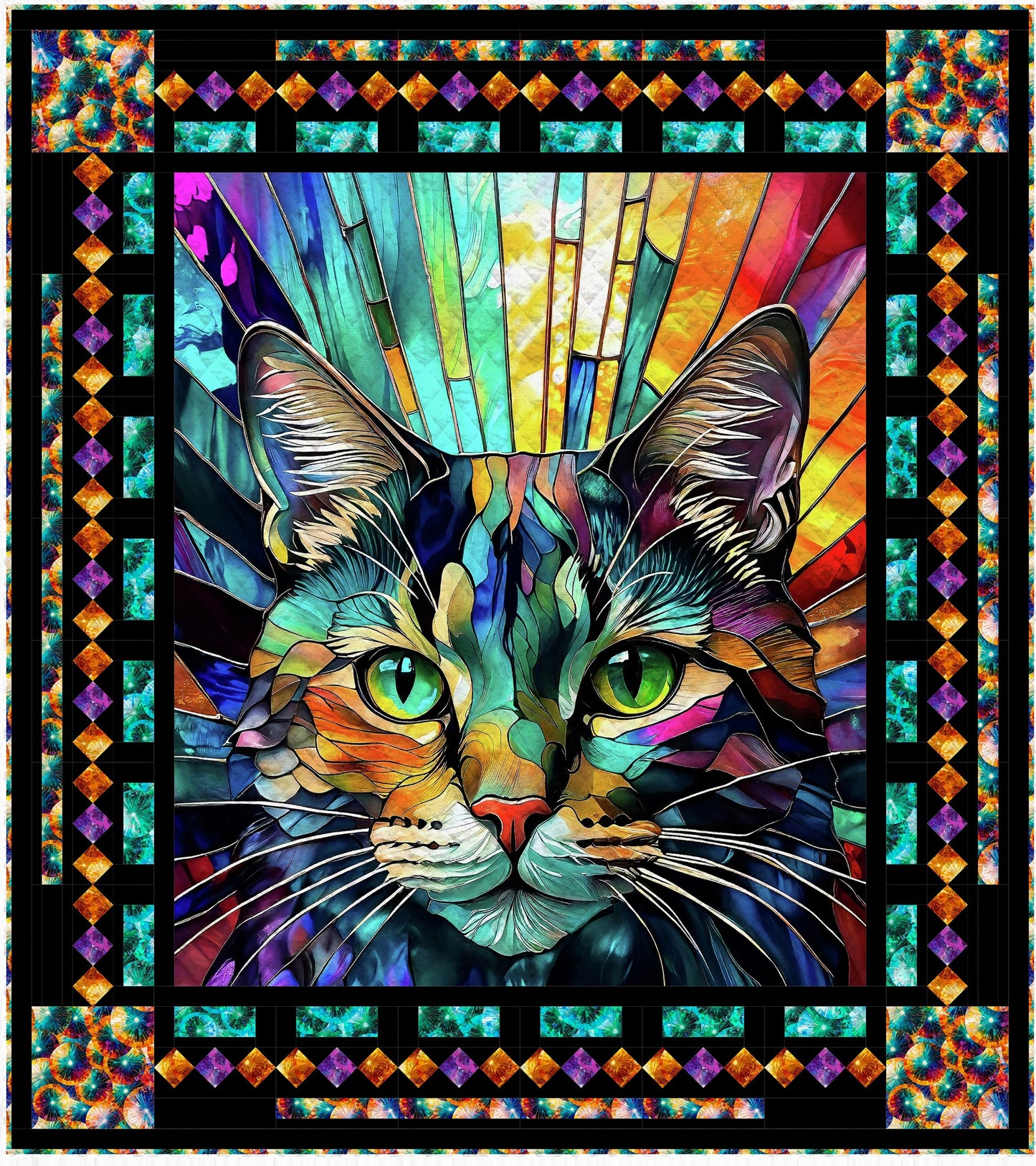kaleidoscope Kitty Quilt